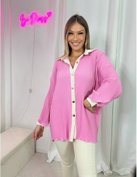 Chemise plissée Pink