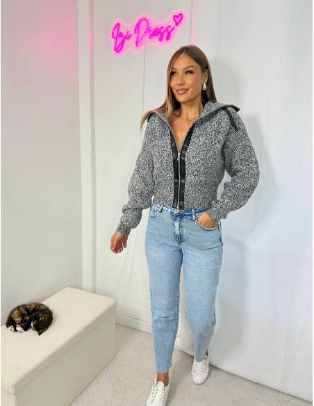 Gilet bi matière black