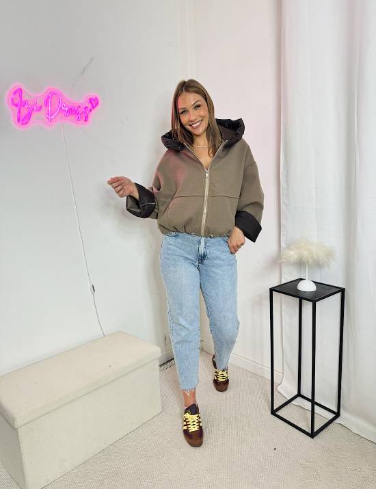 Veste polaire bi matière