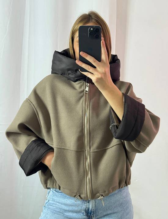 Veste polaire bi matière