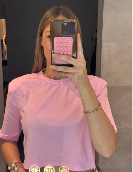 Crop top épaulettes