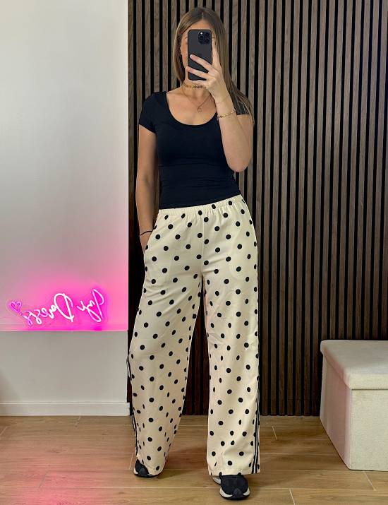 Jogging fluide à pois