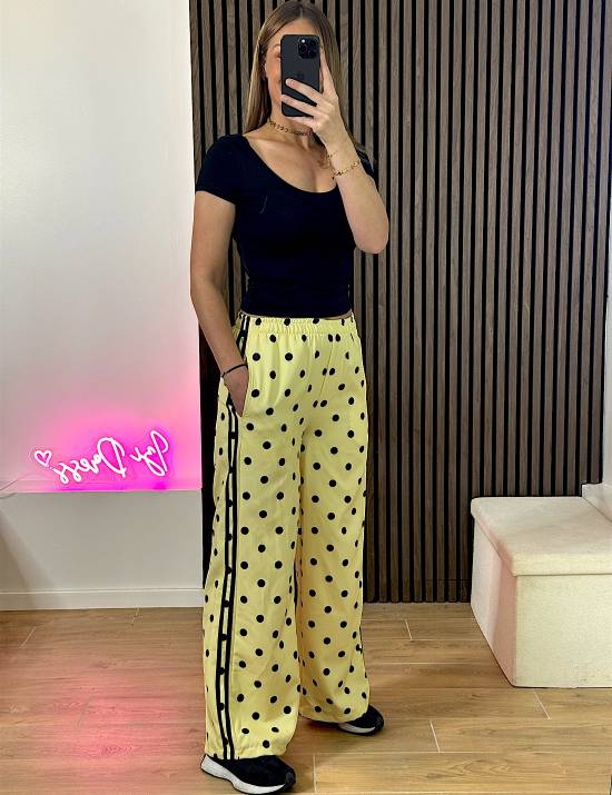 Jogging fluide à pois