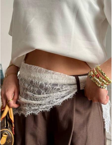 Long bandeau dentelle
