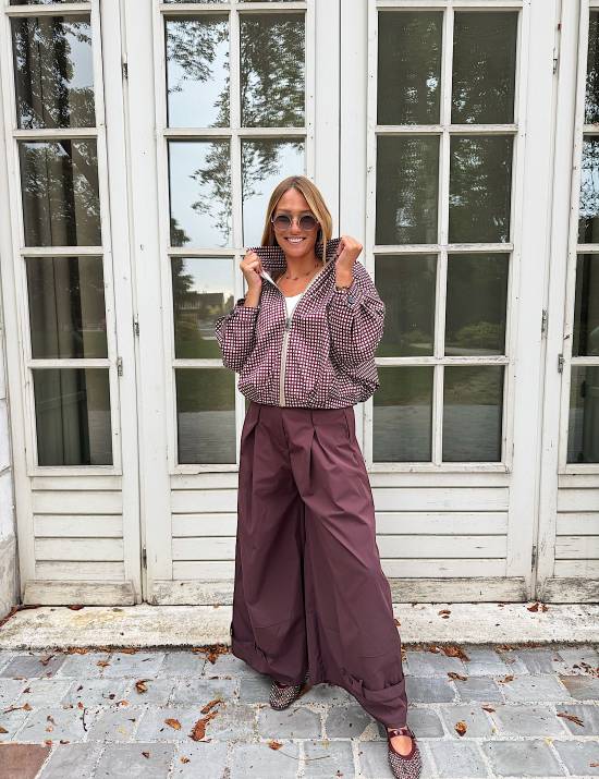 Pantalon parachute prune
