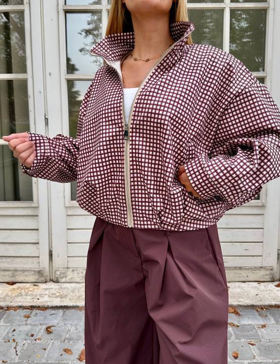 Veste bombées à carreaux