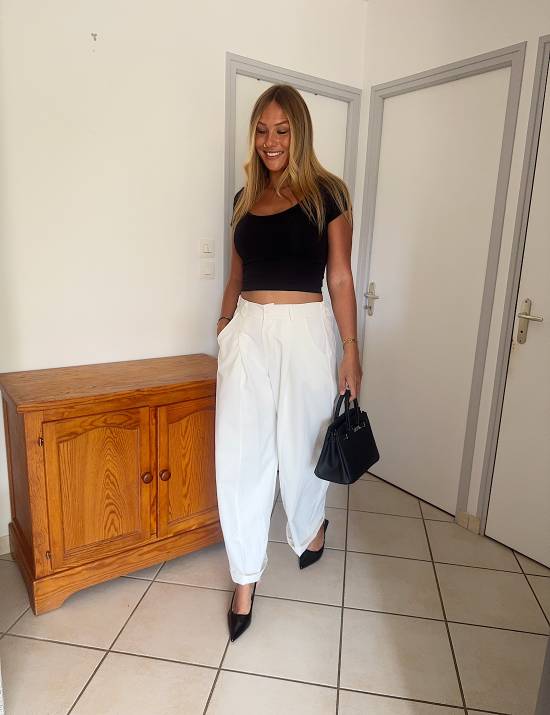 Pantalon ballon blanc