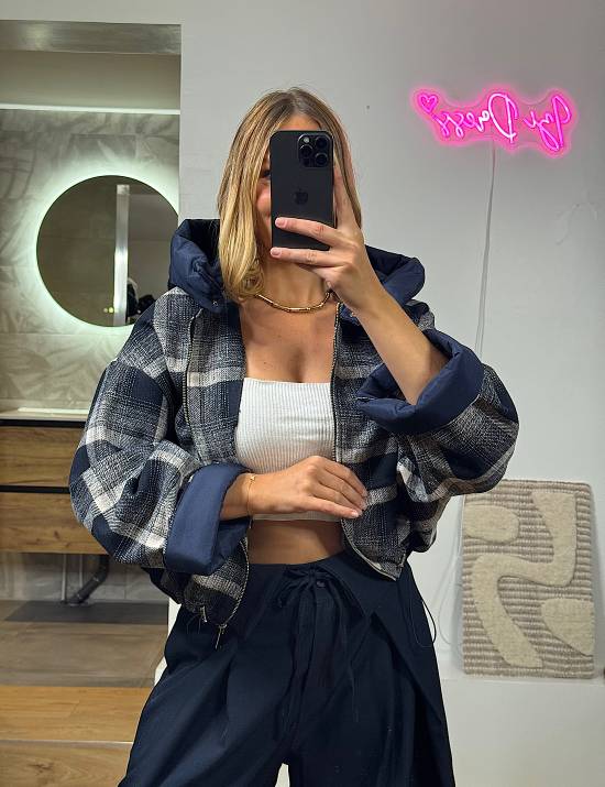 Veste bi matiere Blue